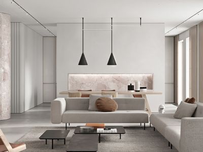 中建龙熙壹号简约风格164平米装修案例