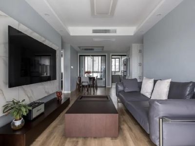 古美西路125平米现代简约风格三居室装修案例