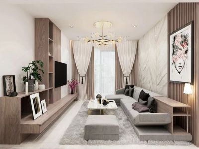 恒大港湾113平三居室现代风格装修案例