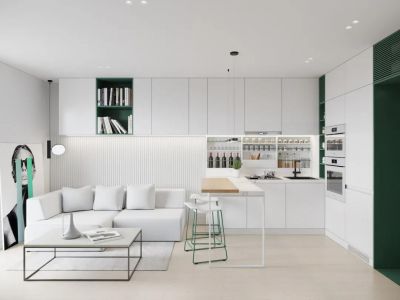 美的天誉110平米三室现代极简装修案例