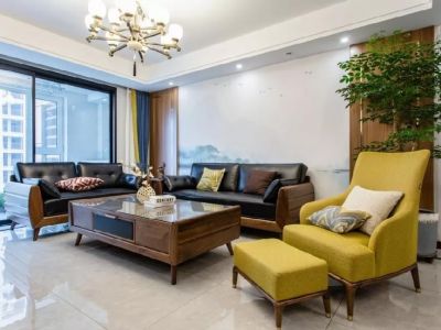 紫御熙庭133平三居室现代简约风格装修案例