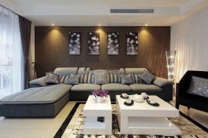 [六安思想家装饰]今日装修案例分享：金色南郡125平米现代简约风格效果图