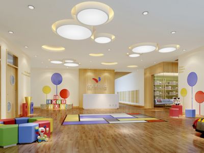 郑州幼儿园绚丽风格553平米装修案例