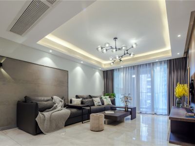 万科民安江山府现代简约142平米四室两厅装修案例