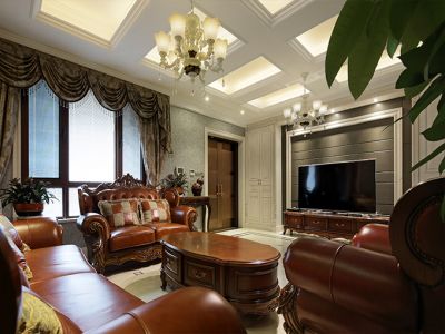 东墅山庄332平别墅欧式风格装修案例