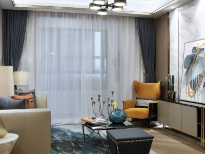 天明豪庭三居128方现代风格装修案例