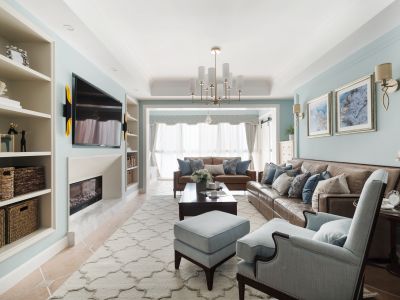 招商公园1872美式风格143平米四室两厅装修案例