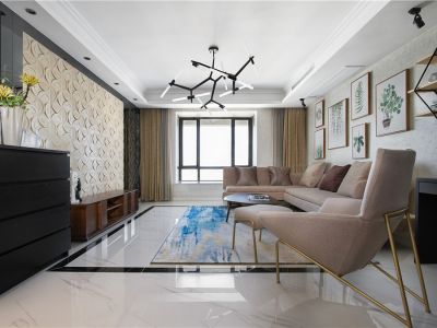 万科盛德世曦现代风格142平米四室两厅装修案例