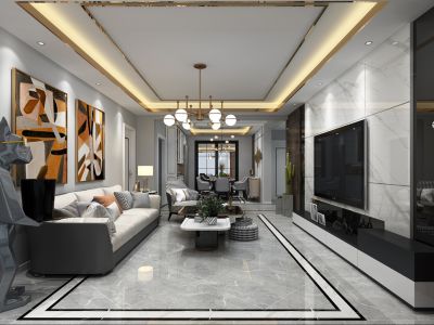 融侨观邸139平三居室现代风格装修案例