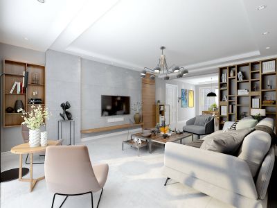 怡和·天润园110平三居室现代风格装修案例