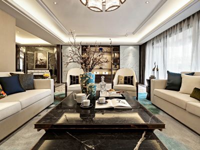 首开国风琅樾180平四居室欧式轻奢装修案例