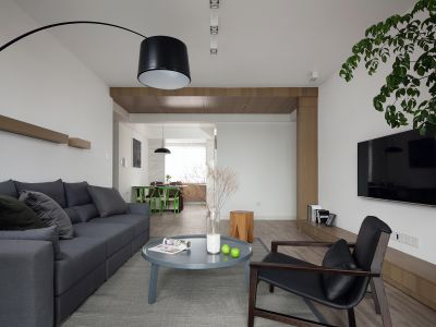 辰兴·优山美郡123平三居室现代风格装修案例