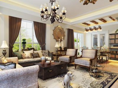 碧桂园·城市花园200平别墅欧式风格装修案例