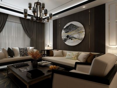 蓝光公园华府三居118方现代风格装修案例