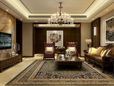 碧桂园·城市花园180平四居室欧式风格装修案例