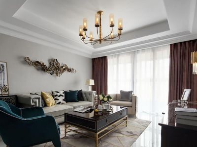 旭景崇盛园三居127方欧式风格装修案例