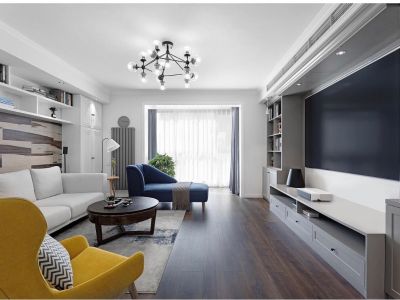 大美盛城一期现代风格118平米三居室装修案例