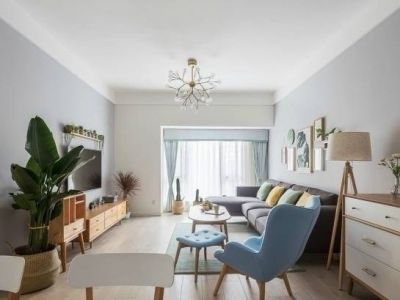 阳光花园北欧风格105平米三居室装修案例