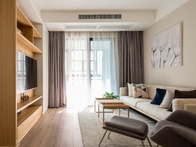 千龙翡翠苑简约风格102平米三居室装修案例