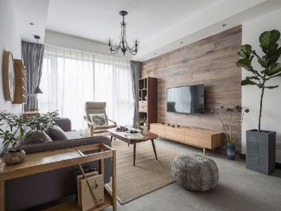 和昌豪景湾简约风格116平米三居室装修案例