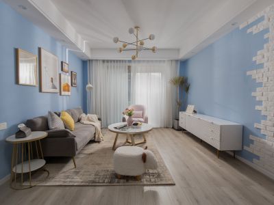 金辉禹洲金陵铭著90平三居室北欧风格装修案例