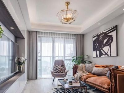 泰和名城现代风格95平米三居室装修案例