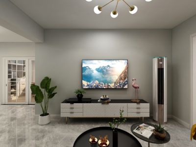 佳兆业广场106平米现代简约三居室装修案例