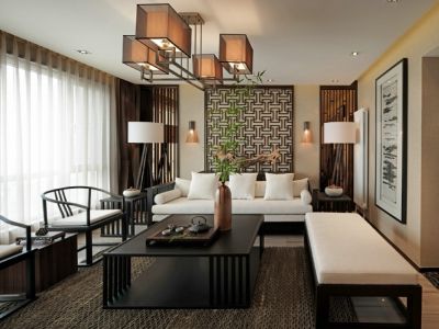 万科星都荟现代中式风格110平装修案例