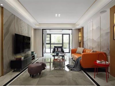 恒大华府112平米现代简约三居室装修案例