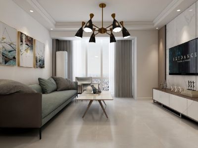 新天泽樾麓台110平米北欧风格三居室装修案例