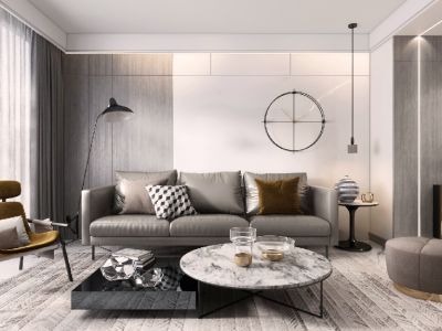 万科四季花城130平米现代轻奢风三居室装修案例