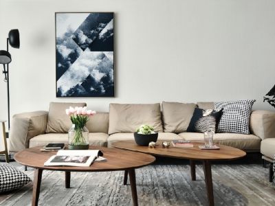 建发双玺书香里115平米现代风格三居室装修设计图案例