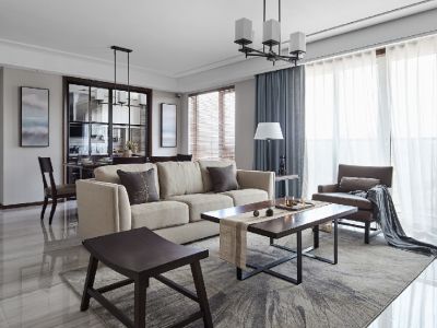 世茂福晟·弘府148平米现代风格三居室装修图案例