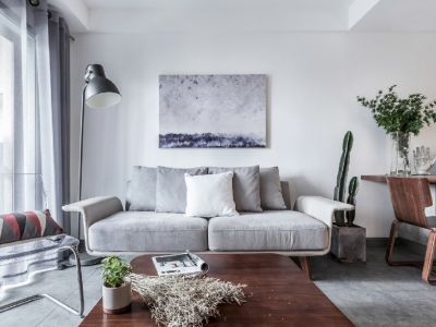 颐和工社79平米极简风二居室装修设计案例