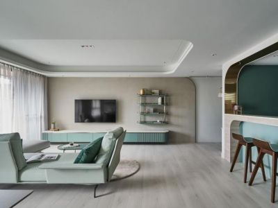 瀚山1号现代简约风格103平装修案例