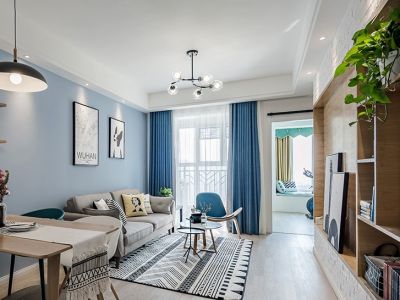 那香海·伊甸花园现代风格110平米三居室装修效果图案例