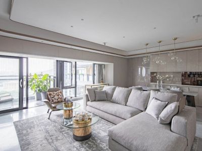 恒盛豪庭四居136方现代风格装修案例