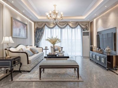 曲江澜山三居126方欧式风格装修案例