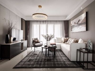 万科城市之光三居115方现代风格装修案例