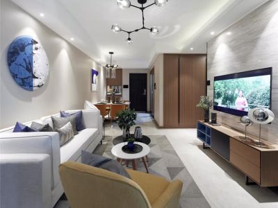 丽水嘉园120平米三居室现代风格装修案例