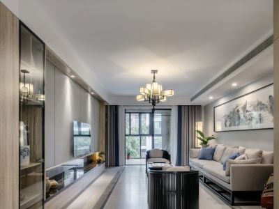 新城国际新中式风格126平米三居室装修案例