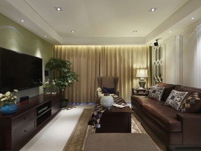 盛世长安二居107方现代风格装修案例