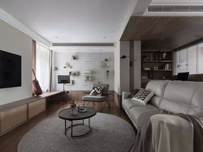 国兴观湖国际现代风格120平米三居室装修案例