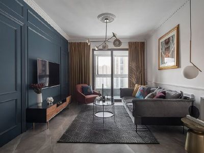 中铁缤纷南郡二居95方北欧风格装修案例