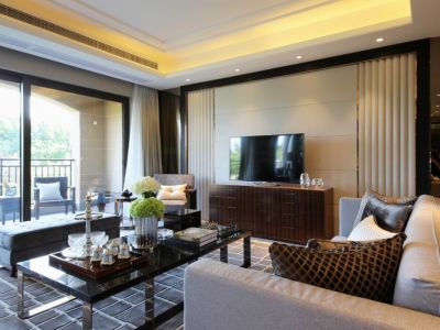 中海御湖四居133方现代风格装修案例