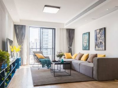 鸿通·檀府现代风格109平米二居室装修设计图案例