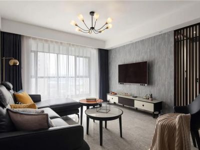 锦江春天122平三居室现代简约风格装修案例