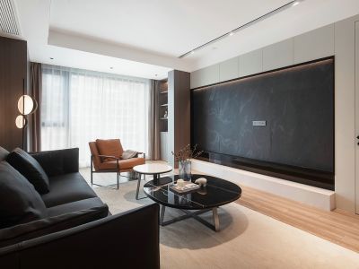 招商海德公园120㎡三居室现代风格装修案例