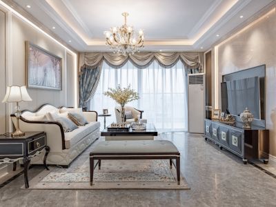 万科樱花园123平三居室欧式风格装修案例