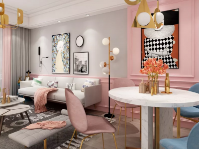 上东庭院Ⅱ104平米北欧风格三居室装修案例